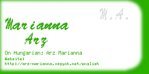 marianna arz business card